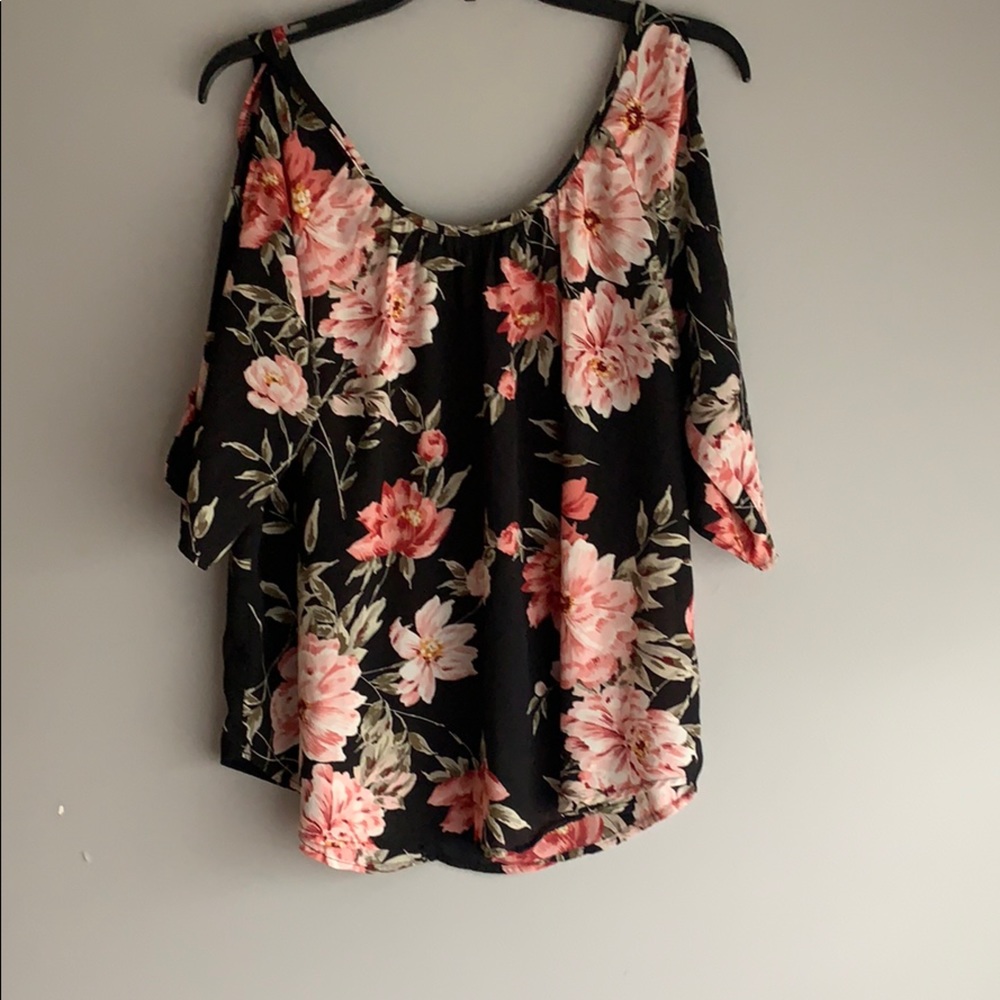 Floral Cold Shoulder Shirt